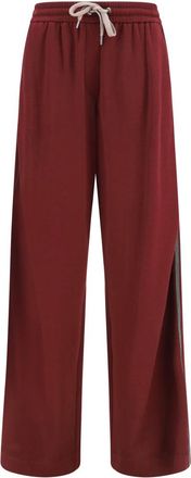 Brunello Cucinelli Maroon Relaxed Drawstring Pants