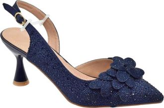 Generic Rhinestoness Heels Handmade Petal Pointed Toe Italian Shoes Bag Set Wedding Evening