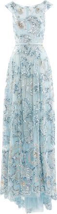 Saiid Kobeisy Embroidered Tulle Long Dress