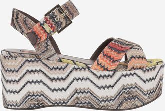 Missoni Plateausandalen aus Viskosemischung