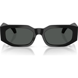 Versace 55mm Irregular Sunglasses in Black at Nordstrom