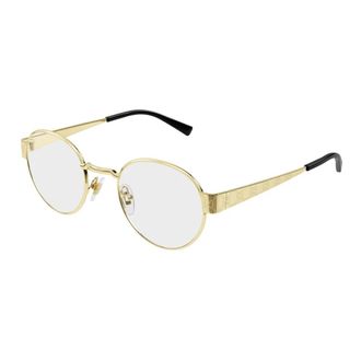 Gucci Ronde Metalen Zonnebril - Heren - Brillen - Geel - 48 MM - Accessoires