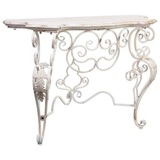 Wanderlust Deco Recibidor de madera y metal acabado envejecido 114x43x80h cm