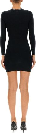 T Alexander Wang Jacquard Logo Dress - Black