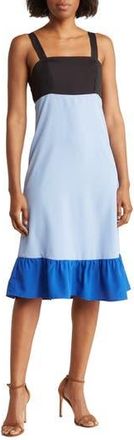 Tash And Sophie Ruffle Flounce Sundress in Blue/Multi at Nordstrom Rack, Size X-Large