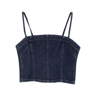 Pinko Spaghetti-strap Denim Tank-top