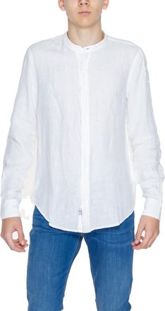 Blauer Mens Linen Shirt Casual Style - White - Size X-Large