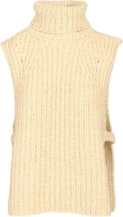 Isabel Marant Meggy Mouwloze Coltrui Trui - Dames - Coltruien - Beige - 2XS - Wol - Truien & Vesten