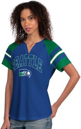 Starter Womens Starter Royal Seattle Seahawks Game On Notch Neck Raglan T-Shirt at Nordstrom, Size Medium