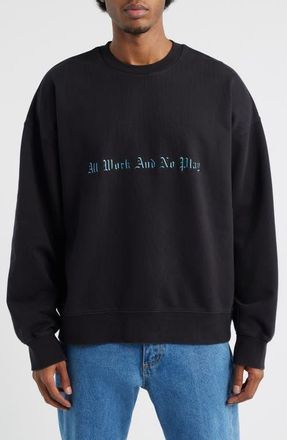 Carhartt Work in Progress No Play Embroidered Sweatshirt in Black at Nordstrom, Size Xx-Large