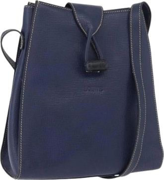Loewe Pre-owned Bucket Bags, female, Blue, Size: ONE SIZE Pre-owned Leather Bucket Bag