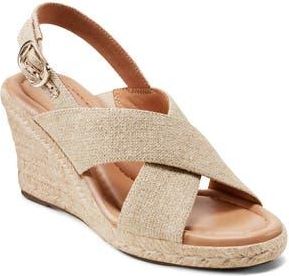 Easy Spirit Ariane Espadrille Slingback Platform Wedge Sandal in Beige at Nordstrom Rack, Size 8.5