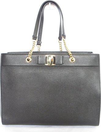 Ferragamo Black Tote Bag (Pre-Owned)