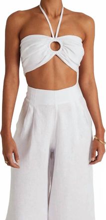 Faithfull The Brand Cyprus Crop Top In Plain White