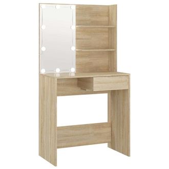 vidaXL Tocador Con Led Color Roble Sonoma 74,5x40x141 Cm Vidaxl