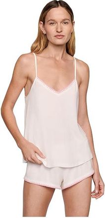 Eberjey Frida Cami/Shorts Pj Set Womens Pajama Sets Ivory/Pink Nectar : XXS, Modal/Spandex/Tencel