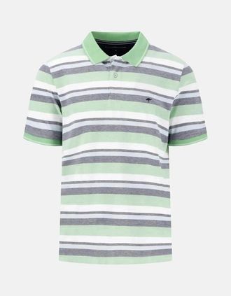 Fynch-Hatton Mens Striped Casual Fit Polo Shirt Turf Green - Multi - Size: 44