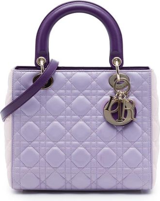 Dior Pre-owned Dior Medium Tricolor Lambskin Cannage Lady Dior Ladies HWR7N9ATM9R0OR7L