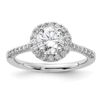 Diamond2Deal 14k White Gold Lab Grown Diamond Wedding Band Ring 0.33Ct Clarity- VS Color- D-E