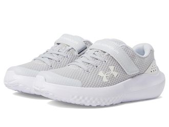 Under Armour Surge 4 Alternate Closure (Little Kid) Girls Shoes Halo Gray/White/Iridescent : 13.5 Little Kid M, Synthetic