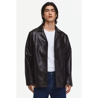 H&M Coated Jacket in Dark Brown at Nordstrom, Size Xx-Large