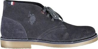 U.S.Polo Association Blauwe Leren Heren Enkellaars - Heren - Veterlaarzen - Blauw - 45 EU - Schoenen