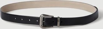 Brunello Cucinelli Cowhide belt with monili in Black at Nordstrom, Size Xx-Small
