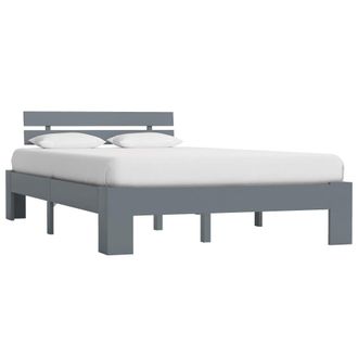 Berkfield Home Bed Frame Grey Solid Pine Wood 140x200 cm