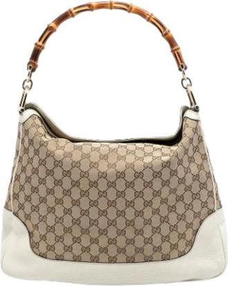 Gucci Pre-owned Shoulder Bags, female, Beige, Size: ONE SIZE Pre-owned Diana Satchel