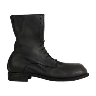 Guidi Lace-up Boots, female, Black, Size: 12 US Laced Big Daddy Boots