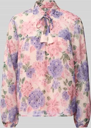 Only Regular Fit Bluse mit Allover-Muster Modell DINA in Rosa, Größe XS