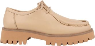 Sergio Moretti Casual Beige Loafers met Rubberen Zool - Dames - Veterschoenen - Beige - 37 EU - Leer - Schoenen
