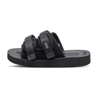 Suicoke Minimalistische zwarte sandalen met Vibram zool - unisex - Sandalen - Zwart - 37 EU - Linnen - Schoenen