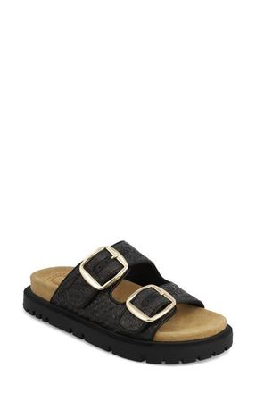Mia Monica Platform Slide Sandal in Black at Nordstrom, Size 6.5