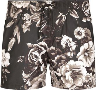 Dolce & Gabbana floral-print swim shorts - men - Nylon - 6 - Grey