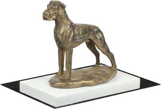 OEM Gran Dan&eacute;s Ii - Estatuilla De Perro, Figura Sobre Base Blanca, Trofeo Para Exposici&oacute;n Canina De La Marca Art-dog
