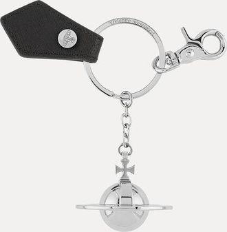 Vivienne Westwood 3d Orb Keyring Metal Blacksaffiano One Size Unisex
