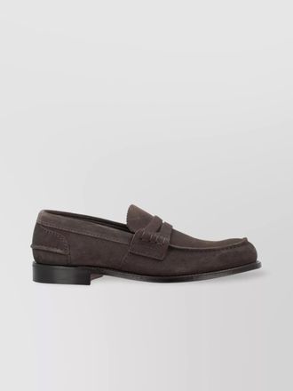 Churchs suede penny strap brogues