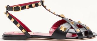 Valentino Garavani Sandalo Studdy In Capretto Donna NERO 36.5