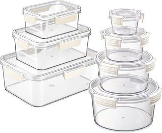 Sorbus 7-Pack Round & Rectangle Food Storage Containers
