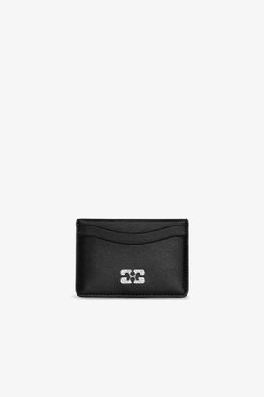 Ganni Black Bou Card Holder in