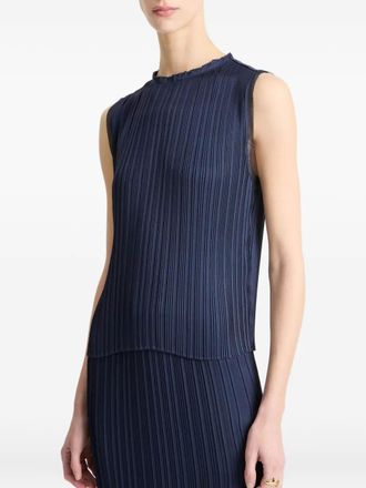 Vince pleated sleeveless top - Blue