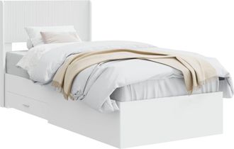 vidaXL Estructura De Cama Con Almacenamiento Y Cabecero Blanco Vidaxl