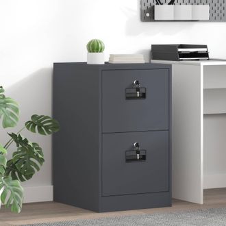 vidaXL Mueble Archivador Con Caj&oacute;n Antracita 44 X 50 X 74,5 Cm Vidaxl