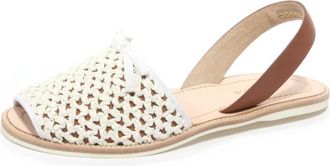 Car Shoe Witte raffia sandaal schoen model Kdx 79L - Dames - Sandalen - Wit - 35 EU - Schoenen