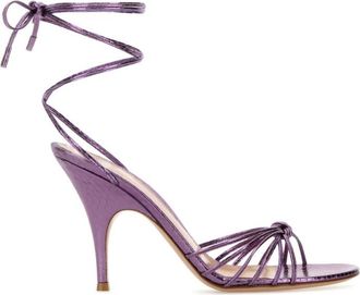 Gianvito Rossi Purple Leather Heels