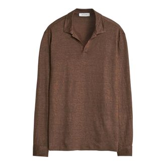 Gran Sasso Polo Shirts, male, Brown, Size: XL Polo Shirts