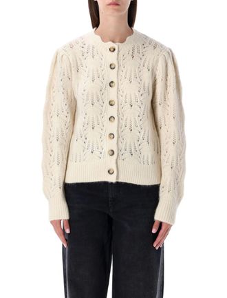 Isabel Marant Ivory Lace Knit Cardigan