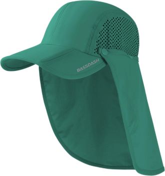 Bassdash UPF 50+ Foldable Fishing Hat Baseball Cap with Removable Neck Flap Portable for Men Women Golf Hiking