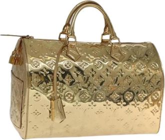 Louis Vuitton Pre-owned Canvas Handbag - Dames - Vintage Handtas - Geel - ONE Size - Vintage
